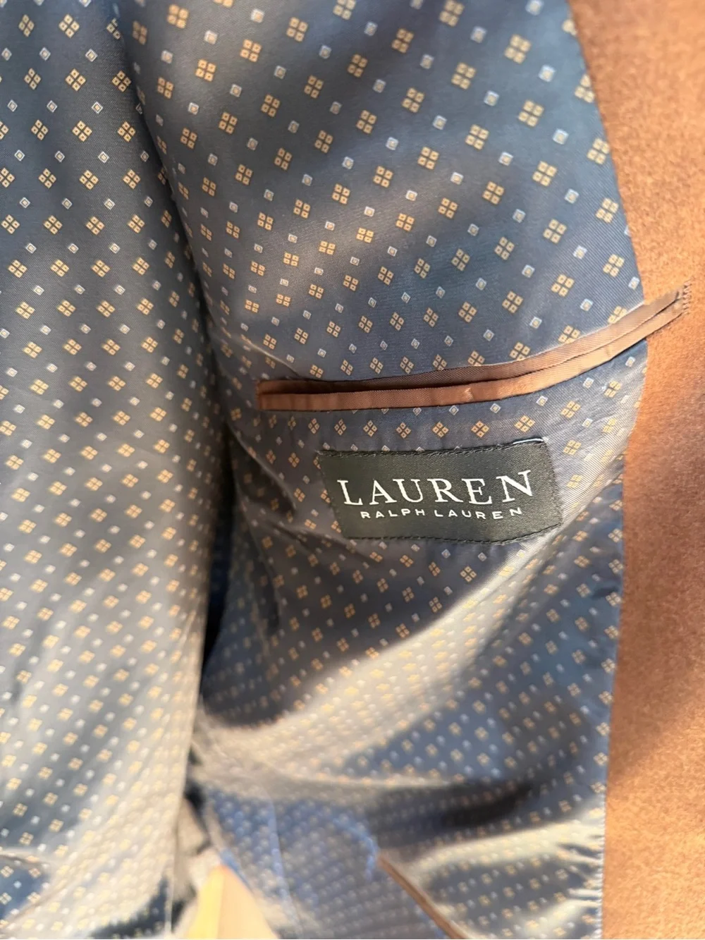 Lauren Ralph Lauren Brown Blazer Coat Two-Button